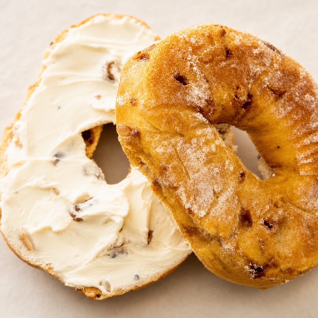 Bagels with Spread.
